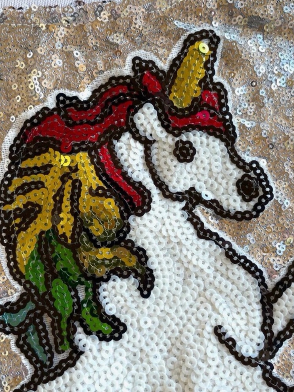 LOLA + THE BOYS Girls Unicorn Sequin Bomber Jacket - Size 6? - Picture 6 of 12